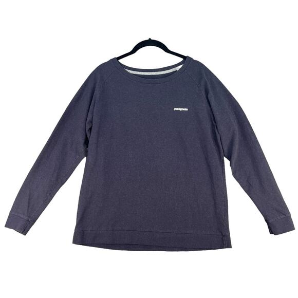 Patagonia Long Sleeve Logo Responsibili-Tee Shirt in Nena Blue size Medium - Picture 2 of 4